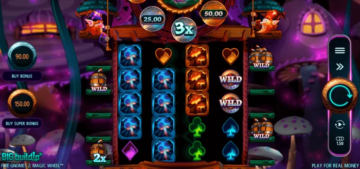 Fire Gnomes 2 Magic Wheel - メインゲーム画面